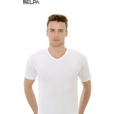 Belpa Ceylanoğlu Ribana Erkek V Yaka Yarım Kol Atlet 6'lı %100 Pamuk