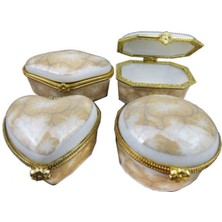 UltraMint Granıt Desenli Altın Kutu 4x5 Cm, 4'lü Set