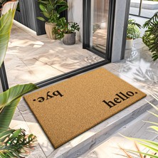 Decovetro Paspas Hello Bye Desenli Kapı Önü Paspası 40 x 60 cm