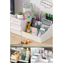 UltraMint Şık Çekmeceli Masa Üstü Düzenleyici, Kozmetik ve Kalemlik Seti