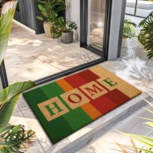 Decovetro Paspas Çok Renkli Home Desenli Kapı Önü Paspası 40 x 60 cm