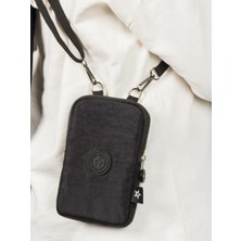 Unisex Su Geçirmez Krinkıl Mini Telefon Cüzdan ve Pasaport Boyun Askılı Çapraz Omuz Çanta.