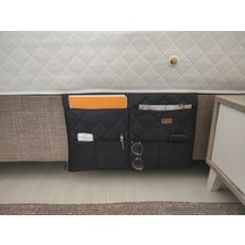 UltraMint Yatak Yanı Düzenleyici Organizer, Siyah Kapitone, Pratik ve Şık Tasarım