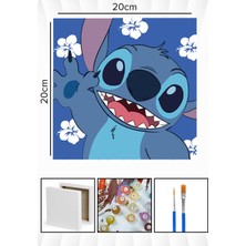 Corvo Sayılarla Boyama Seti Numaralı Tuval Fırça Boya 20X20 cm - Stick Çiçek