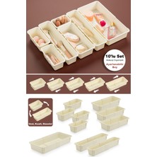 UltraMint 10 Parça Uzayabilen Ayarlanabilir Makyaj ve Takı Organizeri