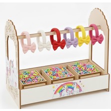 UltraMint Prenses ve Unicorn Temalı Takı Düzenleyici Kutusu, Beyaz Mdf Uv Baskı