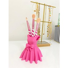 UltraMint Şık Elbise Şeklinde Makyaj Fırçalık ve Kalemlik Organizer