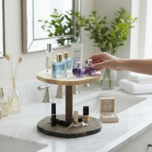 UltraMint Doğal Masif Ahşap Çok Amaçlı Kozmetik Düzenleyici ve Makyaj Standı
