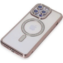 Lunirawear Lunir  iPhone 15 Pro Kılıf Joke Simli Magneticsafe Kılıf - Pembe 889658