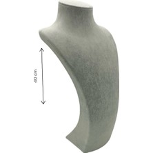 UltraMint Elisa Kolye Mankeni Takı ve Kuyumcu Standı 40 cm Gri