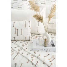 Calantha Home Collection Luna 8 Parça Çift Kişilik Çeyiz Seti Kahverengi 240 x 260 cm