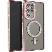 Lunirawear Lunir  Samsung Galaxy S23 Ultra Joke Simli Magneticsafe Kılıf - Pembe 889658