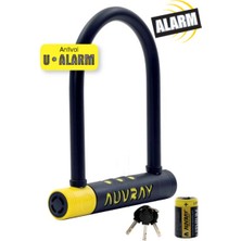 Auvray Alarmlı U Motosiklet Kilit 128 X 245 14 Mm 120db