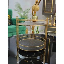 UltraMint Çift Katlı Metal Banyo ve Kozmetik Organizer, Çok Amaçlı Düzenleyici