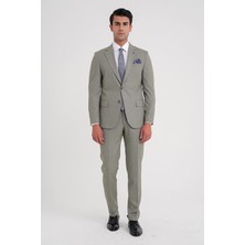 Efor Slim Fit Çift Yırtmaç Esnek Yün Nefti Takım Elbise Tk 918