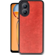 Lunirawear Lunir  Oppo A38 Kılıf Aras Deri Kapak - Kırmızı 889658