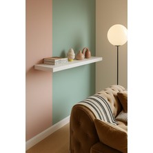 yankı-byeg 110 cm 36 mm Kalınlık Mat Beyaz Mdf Gizli Montaj Ahşap Duvar Rafı Uçan Raf Kitaplık