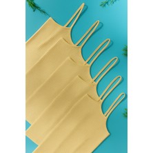 Belpa Kadın Basic Reguler Ip Askılı Fitilli 6'lı Atlet