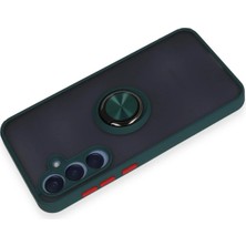 Lunirawear Lunir  Samsung Galaxy A15 4g Kılıf Montreal Yüzüklü Silikon Kapak - Yeşil 889658