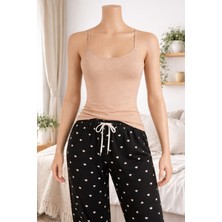 Belpa Kadın Likralı Ip Askılı Atlet %95 Pamuk %5 Likra