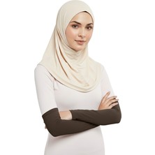 Altobeh Pratik Tesettür Kolluk Penye Namaz Kolluğu Düz - Koyu Kahverengi