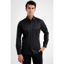 Efor GK 742 GÖMLEK Slim SİYAH KLASİK