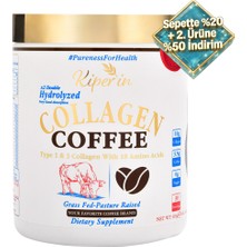 Kiperin Coffee Collagen | Kahveli Çift Hidrolize %100 Saf ve Doğal Toz Kolajen Peptitler | 30 Günlük