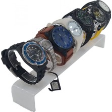 UltraMint 7'li Pleksi Beyaz Saat Standı Seti, Orta Boy, Şık ve Kullanışlı Tasarım