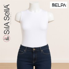 Belpa Sıla Sella Yuvarlak Yaka Sıfır Kol Atlet