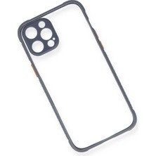 Lunirawear Lunir  iPhone 12 Pro Kılıf Miami Şeffaf Silikon - Gri 889658