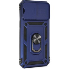 Lunirawear Lunir  iPhone 14 Pro Kılıf Pars Lens Yüzüklü Silikon - Lacivert 889658