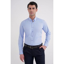 Efor Erkek Slim Fit Mavi Gömlek GK 754