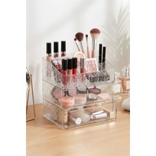 UltraMint Çok Renkli Glam 3'lü Çekmece ve Stand Makyaj Organizeri
