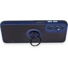 Lunirawear Lunir  Samsung Galaxy A14 4g Kılıf Montreal Yüzüklü Silikon Kapak - Lacivert 889658