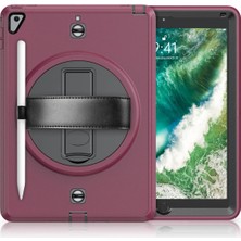 Lunirawear Lunir  iPad 5 Air 9.7 Kılıf Strap-C Otterbox Tablet Kapak - Mürdüm 889658