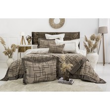 Calantha Home Collection Megan 8 Parça Çift Kişilik Çeyiz Seti Kahverengi 240 x 260 cm