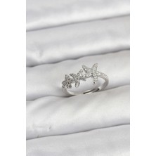 Pirinç Yıldız Model Gümüş Renk Kadın Yüzük