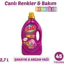 Sır Canlı Renkler Bakım Renkliler Sıvı Çamaşır Deterjanı 2,7 Litre 45 Yıkama