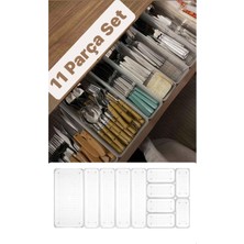 UltraMint 11 Parça Çekmece Içi Mutfak Organizer Seti, Kaşıklık ve Düzenleyici
