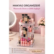 UltraMint 360° Dönen Akrilik Makyaj ve Takı Organizeri, 24 Bölmeli Kozmetik Kutusu