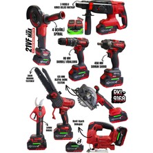 Retools RKL-9168 Bordo Seri 8’li Set – 4’lü Set, Dekupaj, Daire Testere, Dal Budama Makası & Testere