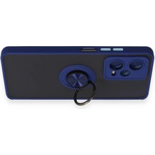 Lunirawear Lunir  Xiaomi Redmi Note 12 5g Kılıf Montreal Yüzüklü Silikon Kapak - Lacivert 889658