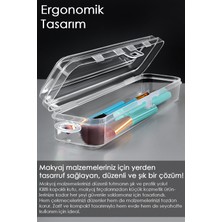 UltraMint 3'lü Şeffaf Çok Amaçlı Makyaj ve Fırça Organizeri