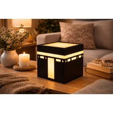 LED Kâbe Masaüstü Obje | Dekoratif Islami Gece Lambası | Sıcak Işık Ortam Aydınlatma