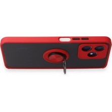 Lunirawear Lunir  Realme C53 Kılıf Montreal Yüzüklü Silikon Kapak - Kırmızı 889658