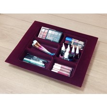 UltraMint Mürdüm Makyaj ve Takı Organizeri, 40X45 Cm, Şık ve Kullanışlı