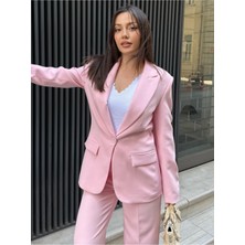 Vuntal Butik Blazer Takım Elbise Tek Düğme Ceket Pantolon