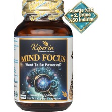 Kiperin Mind Focus Aslan Yelesi Mantarı, Sitikolin, Rhodiola, L-Theanin .. (1440MG) | Akıllı Gıda Takviyesi