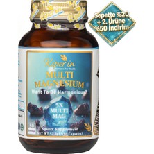 Kiperin 5x Çoklu Magnezyum (Taurat, Bisglisinat, Malat, Sitrat, L-Treonat) 60 Kapsül | Akıllı Gıda Takviyesi