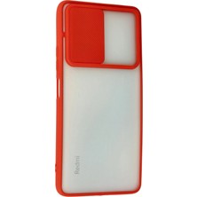 Lunirawear Lunir  Xiaomi Redmi Note 10 Pro Kılıf Palm Buzlu Kamera Sürgülü Silikon - Kırmızı 889658